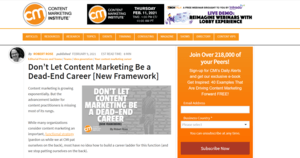 Content Marketing Not a Dead-End Career