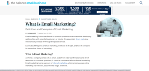 Email Marketing Balance SMB