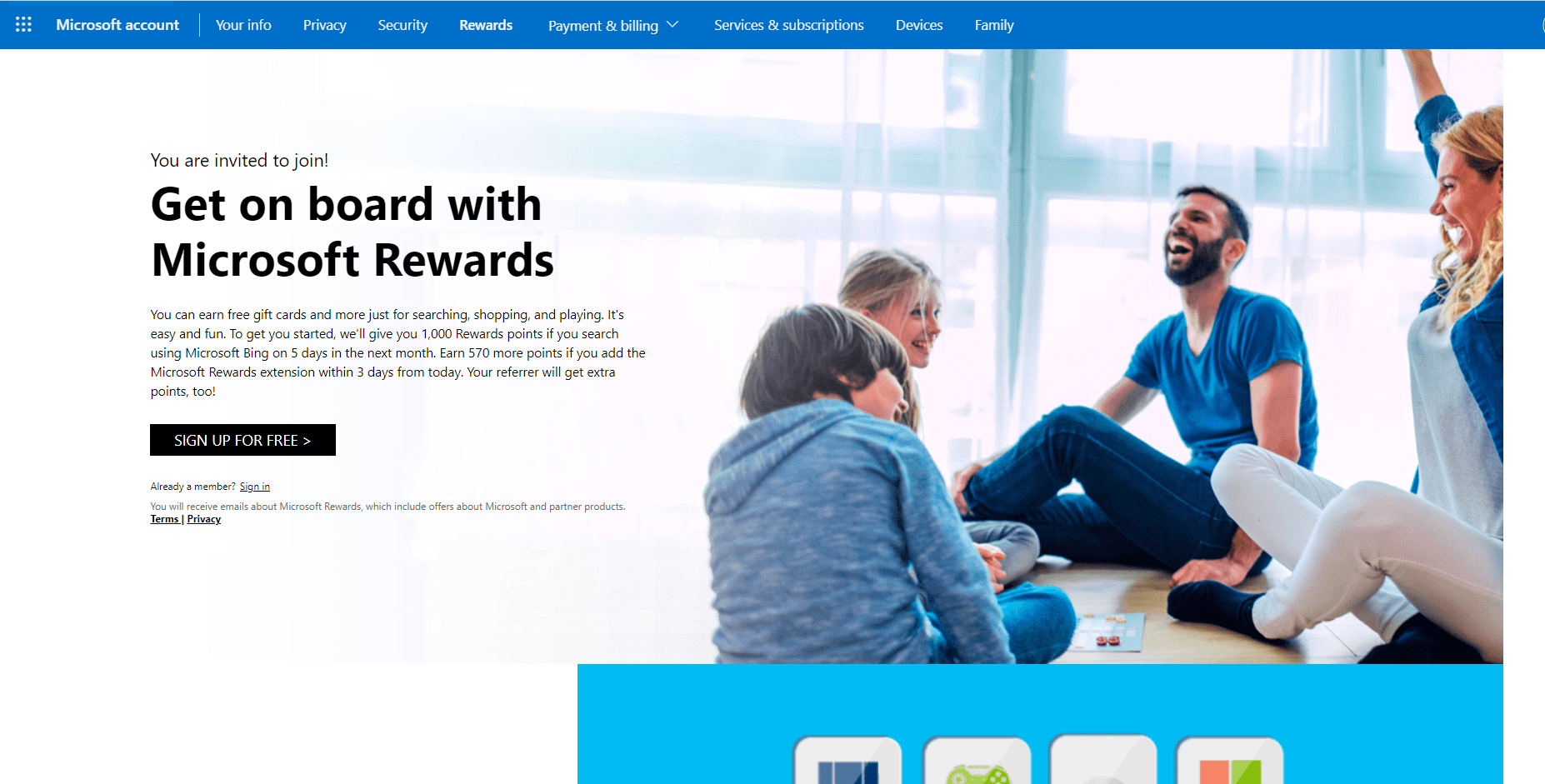 Bing Rewards Signup